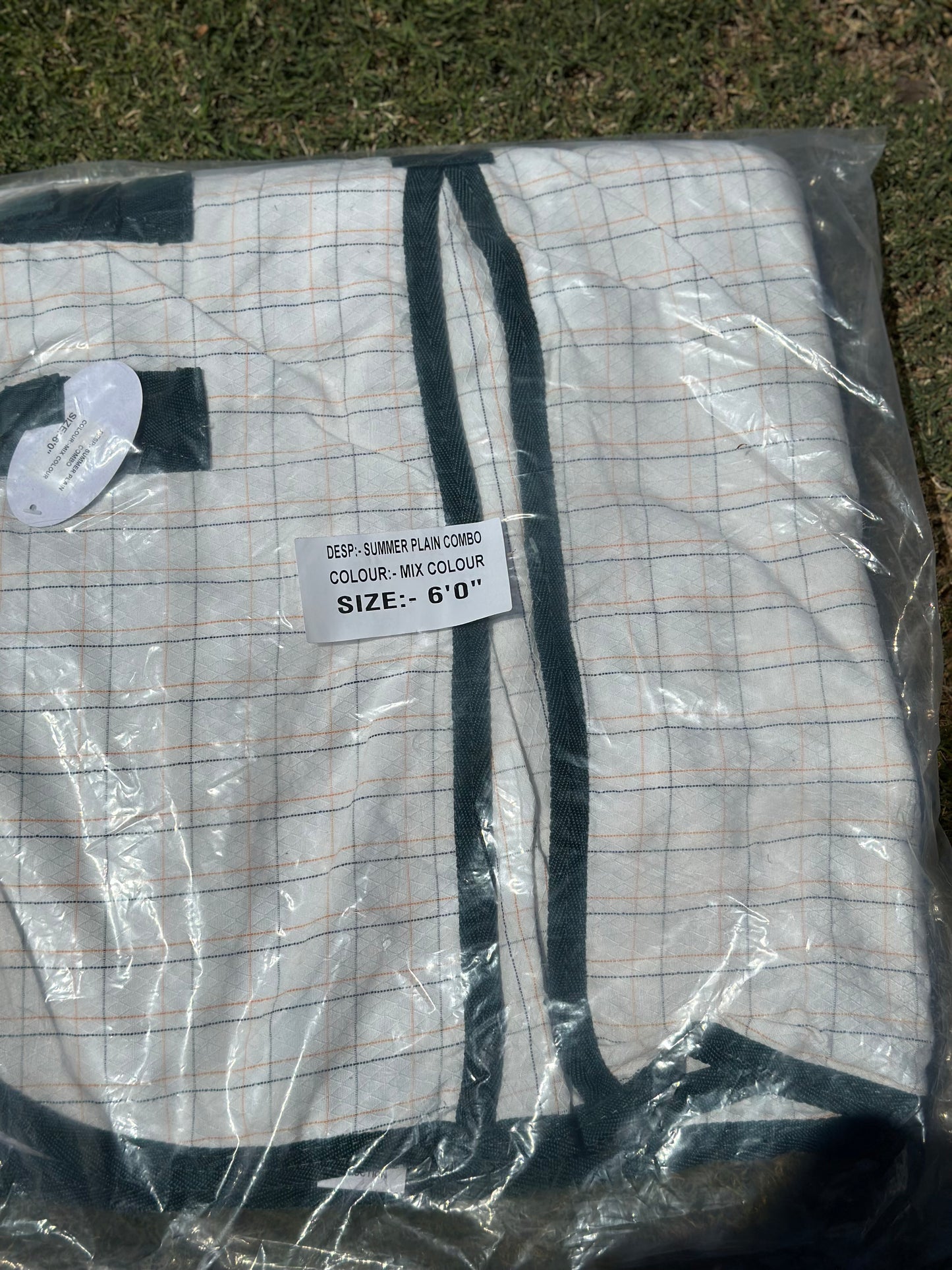 6' 0" Cotton combo - White with black/blue/yellow trim