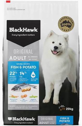 Black Hawk Fish & Potato Adult Dog 20kg