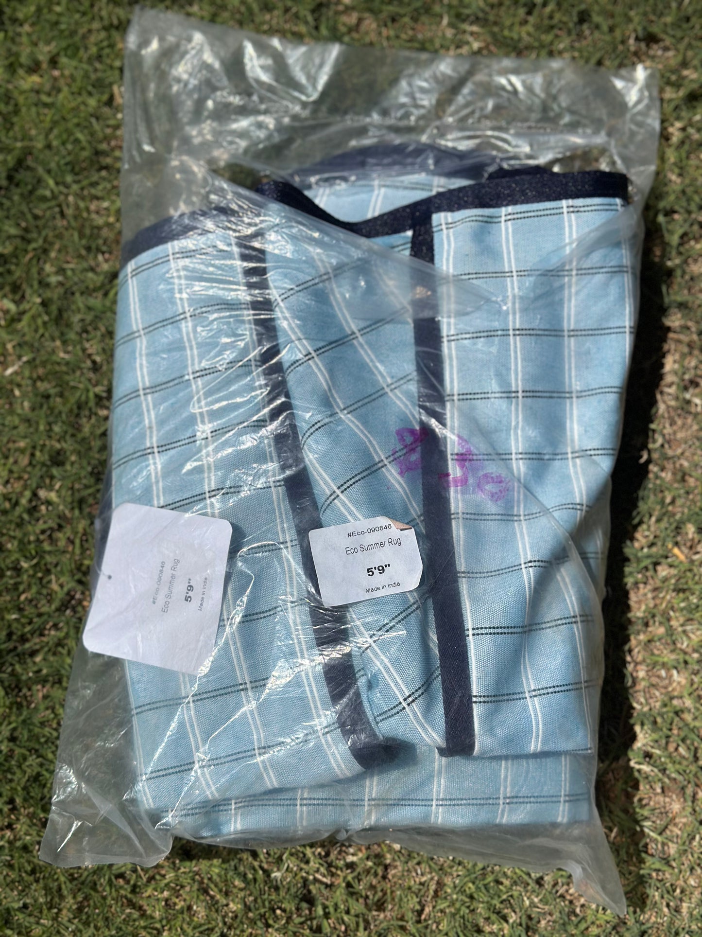 5' 9" cotton rug (not combo) - Blue