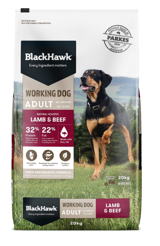 Black Hawk Working Dog Lamb & Beef 20kg